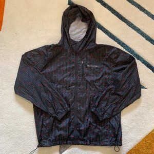 Columbia Rain Jacket Black and Red Men's XL